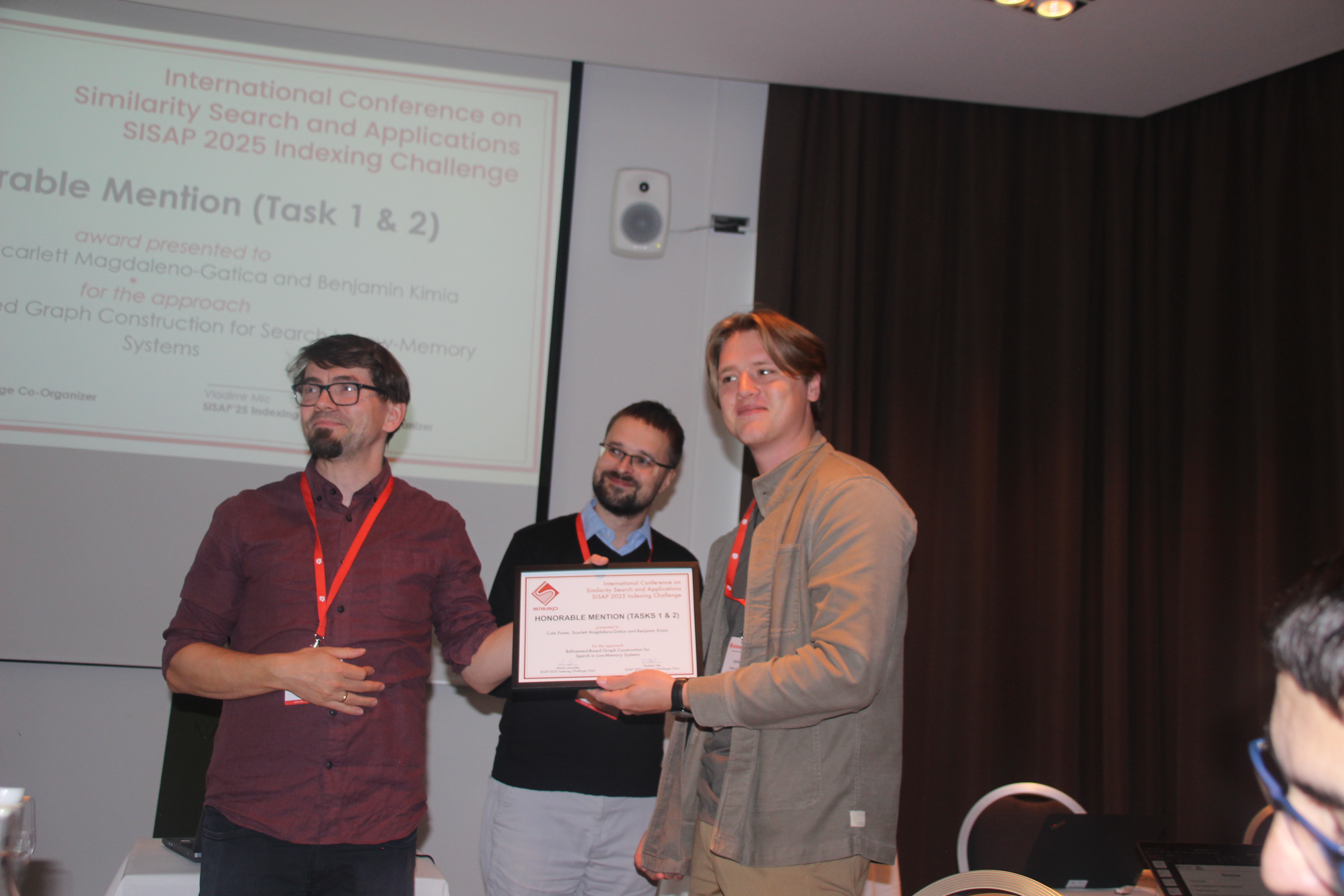 Cole Foster representing team BrownCICESE at the award ceremony